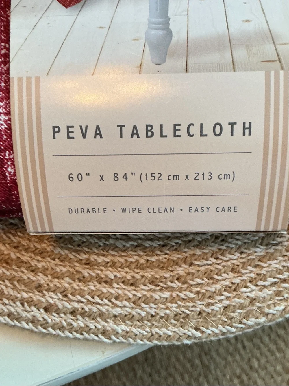 Red PEVA Tablecloth - Textured Red Finish by homeward